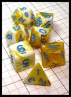 Dice : Dice - Dice Sets - Lemon Creme with Blue Numerals - Temu Feb 2024